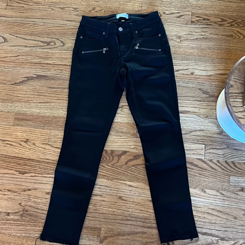 Paige Women's Size 27 Black Zipper Front Pants Skinny